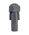 Khaite Levitt Cashmere Wrap Coat In Gray