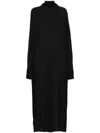 Khaite Lexi Open-back Tie-neck Silk-chiffon Turtleneck Maxi Dress In Black