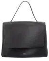 Khaite Large Lia Leather Tote Bag In Black