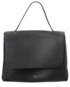 Khaite Large Lia Leather Tote Bag In Black