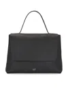 Khaite Large Lia Leather Tote Bag In Black