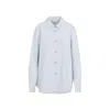 Khaite Classic Button-down Cotton Top In Blue