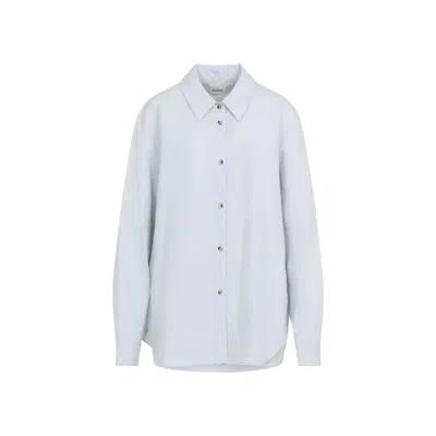KHAITE LIGHT BLUE COTTON ARGO SHIRT