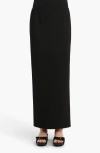 Khaite Lilith Compact Crepe Jersey Maxi Skirt In Black
