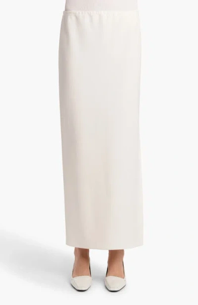 Khaite Lilith Compact Crepe Jersey Maxi Skirt In Yellow
