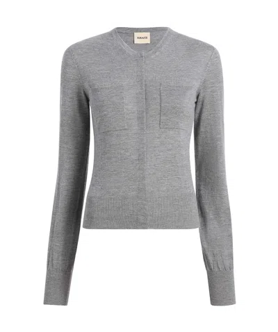Khaite Lilou Cardigan In Gray
