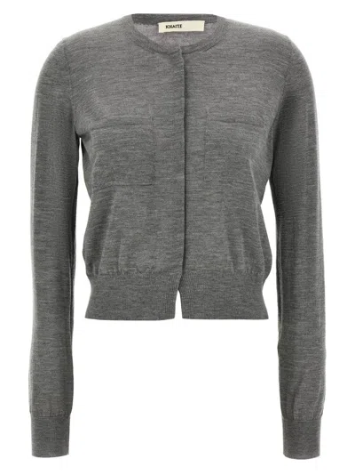 Khaite 'lilou' Cardigan In Gray
