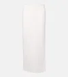 Khaite Lilith Compact Crepe Jersey Maxi Skirt In Yellow