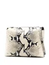 Khaite Bobbi Python Embossed Shoulder Bag In Tan
