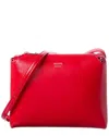 Khaite Lina Leather Crossbody In Red
