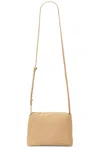 Khaite Lina Medium Suede Shoulder Bag In Wheat