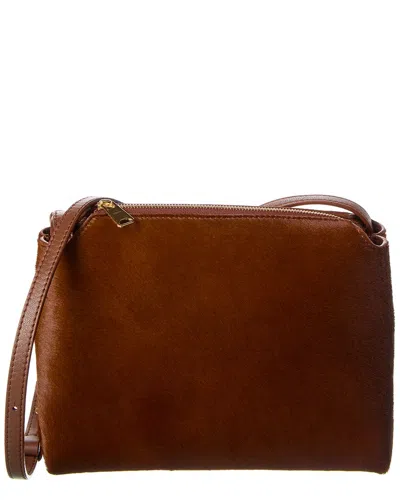 Khaite Lina Medium Haircalf Crossbody In Red