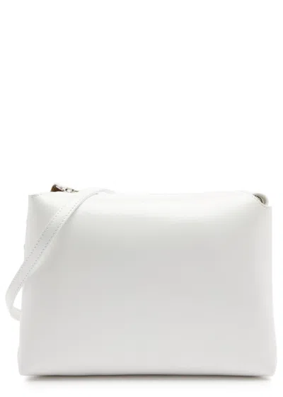 Khaite Lina Medium Leather Cross-body Bag In White