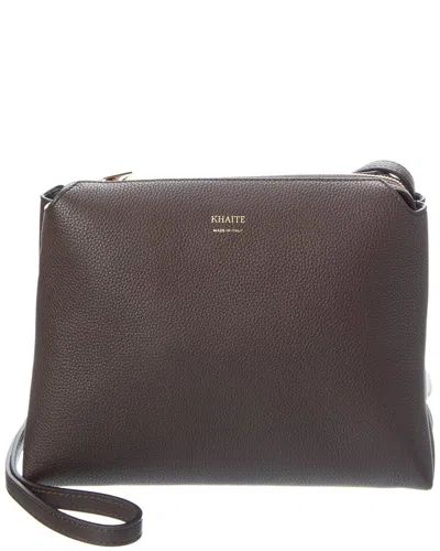 Khaite Lina Medium Leather Crossbody In Brown