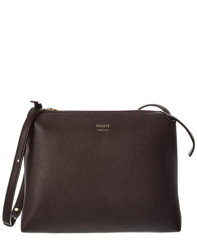 Khaite Lina Medium Leather Crossbody In Brown