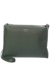 Khaite Lina Medium Leather Crossbody In Green
