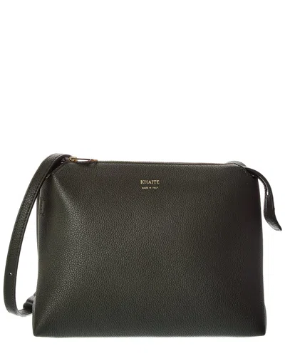Khaite Lina Medium Leather Crossbody In Green