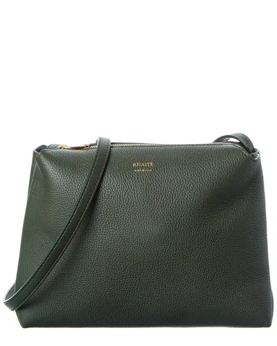 Khaite Lina Medium Leather Crossbody In Green