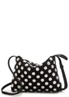 Khaite Lina Medium Studded Suede Cross-body Bag In Black
