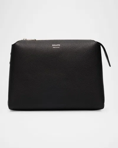 Khaite Lina Medium Zip Leather Crossbody Bag In 200 Black