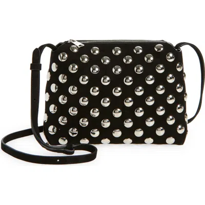 Khaite Lina Studed Suede Crossbody Bag