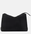 Khaite Lina Suede Crossbody Bag In Black
