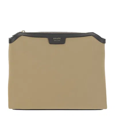 Khaite Lina Zipper Shoulder Bag In Nude