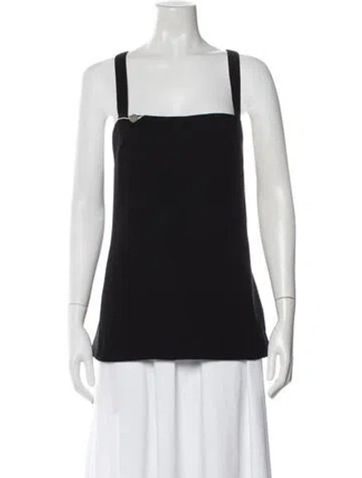 Pre-owned Khaite Linen Square Neckline Top In White