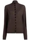 Khaite Linnea Wool Cardigan In Brown
