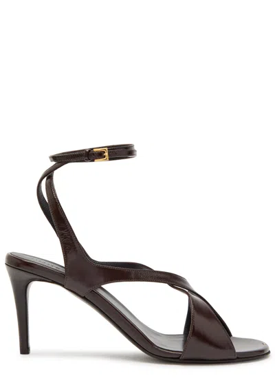 KHAITE KHAITE LIRIA 75 LEATHER SANDALS