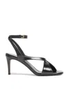 Khaite Liria Ankle Strap Sandal 75 In Black