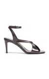 Khaite Liria Ankle Strap Sandal 75 In Brown