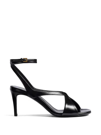 Khaite Liria Ankle Strap Sandals In Black