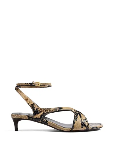 Khaite Liria Ankle-strap Sandals In Animal Print