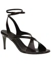 Khaite Liria Leather Crisscross Wrap Ankle-strap Sandals In Brown