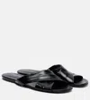 Khaite Liria Glossed-leather Sandals In Multi
