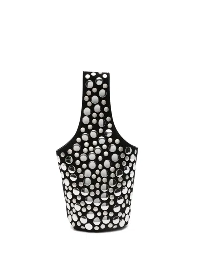 Khaite Livia Small Leather Bucket Bag In Black