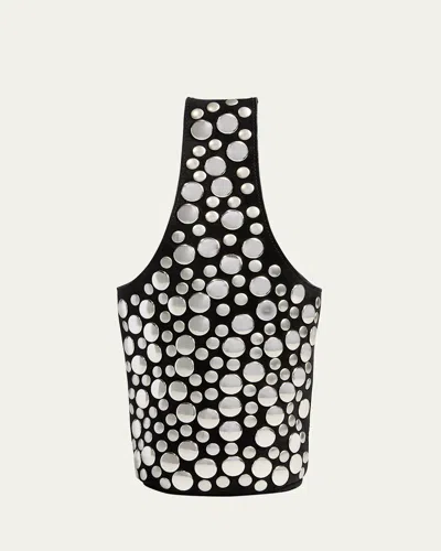 Khaite Livia Studded Suede Top-handle Bag