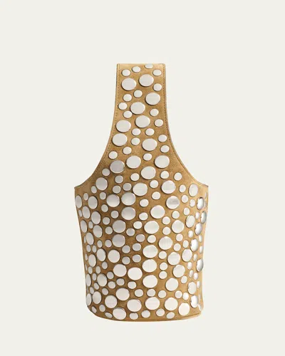 Khaite Livia Studded Suede Top-handle Bag