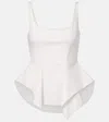 Khaite Loa Cotton Poplin Top In White