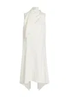 Khaite Loell Scarf-detail Asymmetric Midi Dress In White