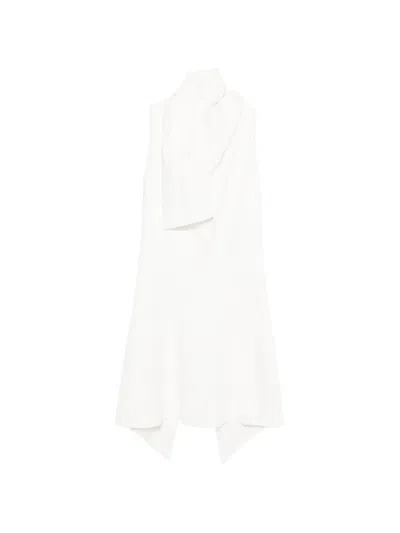 Khaite Loell Midi Dress In White