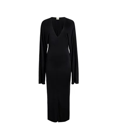 Khaite Logo Dress In Schwarz