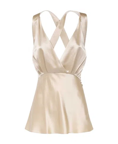 Khaite Logo Dress In Nude