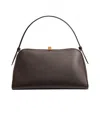 Khaite Cate Textured Leather Top Handle Bag In Black