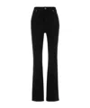 Khaite Logo Patch Flared Jeans In Black