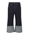Khaite Boyle Cuffed Straight-leg Capri Jeans In Blue