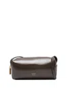 Khaite Logo-print Zip Mini Bag In Brown