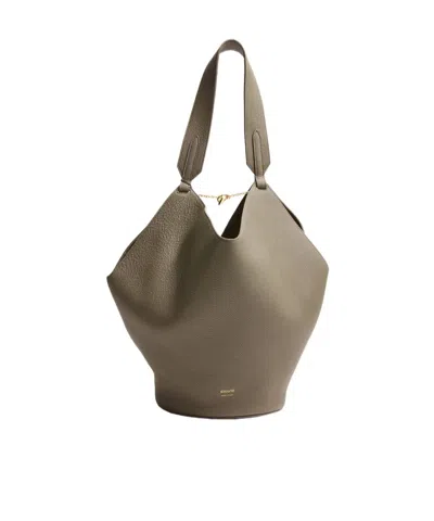 Khaite Logo Shoulder Bag In Green