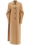 Khaite Women's Long Coat With Deep Side Slits In Beige